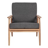 Harper Lounge Chair Anthracite - Front