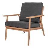 Harper Lounge Chair Anthracite - Angled