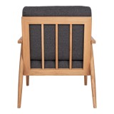 Harper Lounge Chair Anthracite - Back View