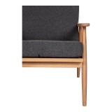 Harper Lounge Chair Anthracite - Side Leg Close-Up
