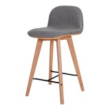 Napoli Counter Stool Grey - Angled