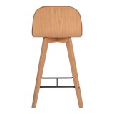 Napoli Leather Counter Stool Tan - Back View