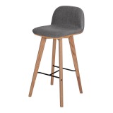Napoli Barstool Grey - Angled