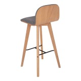 Napoli Barstool Grey - Back Angle