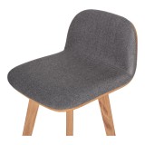Napoli Barstool Grey - Seat Close-Up