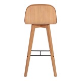 Napoli Leather Barstool Tan - Back View