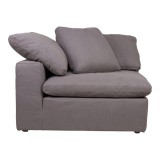 Moe's Home Collection Clay Corner Chair Livesmart Fabric - Light Grey