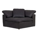 Moe's Home Collection Clay Nubuck Leather Corner Chair - Front