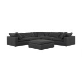 Moe's Home Collection Clay Nubuck Leather Corner Chair