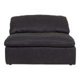 Moe's Home Collection Clay Nubuck Leather Armless Chair - Front
