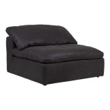 Moe's Home Collection Clay Nubuck Leather Armless Chair - Perspective