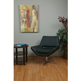 Yield 31" Modern Lounge Chair - Black