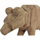 Wooden Grizzly Bear - Head Detail