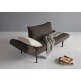 Zeal Daybed in Dark Wood Legs in Flashtex Dark Grey Fabric - Lifestyle