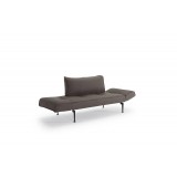 Zeal Daybed in Dark Wood Legs in Flashtex Dark Grey Fabric - 