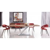 Zeta Dining Table 79" With White Base - Lifestyle Photo