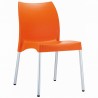 Resin Outdoor Dining Chair - Orange