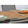 Bellini Home and Gardens Essence 11 Pc Cosmopolitan 39.5 x 78.75/102.5 Extension Dining Table with Teak Table Top - Extension