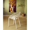 Crystal Polycarbonate Modern Dining Chair - Glossy White - Crystal Polycarbonate Modern Dining Chair - Glossy White
