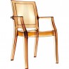 Arthur Polycarbonate Modern Dining Chair - Transparent Amber - Arthur Polycarbonate Modern Dining Chair - Transparent Amber