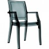 Arthur Polycarbonate Modern Dining Chair - Glossy Black - Arthur Polycarbonate Modern Dining Chair - Glossy Black
