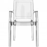 Arthur Polycarbonate Modern Dining Chair - Transparent Clear - Arthur Polycarbonate Modern Dining Chair - Transparent Clear