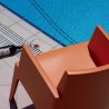 Box Resin Outdoor Dining Arm Chair - Orange - Box Resin Outdoor Dining Arm Chair - Orange
