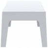 Box Resin Outdoor Center Table - White - Box Resin Outdoor Center Table - White