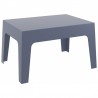 Box Resin Outdoor Center Table - Silver Gray - Box Resin Outdoor Center Table - Silver Gray