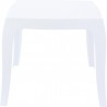 Queen Polycarbonate Side Table - Glossy White - Queen Polycarbonate Side Table - Glossy White