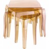 Queen Polycarbonate Side Table - Transparent Amber - Queen Polycarbonate Side Table - Transparent Amber