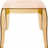 Queen Polycarbonate Side Table - Transparent Amber - Queen Polycarbonate Side Table - Transparent Amber