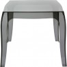 Queen Polycarbonate Side Table - Transparent Black - Queen Polycarbonate Side Table - Transparent Black