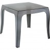 Queen Polycarbonate Side Table - Transparent Black - Queen Polycarbonate Side Table - Transparent Black