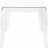 Queen Polycarbonate Side Table - Transparent Clear - Queen Polycarbonate Side Table - Transparent Clear