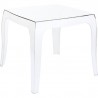Queen Polycarbonate Side Table - Transparent Clear - Queen Polycarbonate Side Table - Transparent Clear