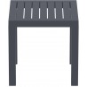 Ocean Square Resin Side Table - Dark Gray - Ocean Square Resin Side Table - Dark Gray