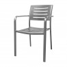 Adele Dining Arm Chair - Tex Gray - Angled - Adele Dining Arm Chair - Tex Gray - Angled