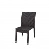 Miami Dining Side Chair - Espresso Wicker - Angled - Miami Dining Side Chair - Espresso Wicker - Angled
