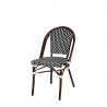 Paris Dining Side Chair - Black and White - Angled - Paris Dining Side Chair - Black and White - Angled