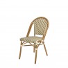 Paris Dining Side Chair - Cream and Chocolate - Angled - Paris Dining Side Chair - Cream and Chocolate - Angled