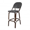 Paris Bar Side Chair - Black and White - Angled - Paris Bar Side Chair - Black and White - Angled