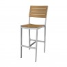 Vienna Bar Side Chair - Teak - Angled - Vienna Bar Side Chair - Teak - Angled