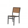 Napa Dining Side Chair - Black & Teak Seat and Back - Angled - Napa Dining Side Chair - Black & Teak Seat and Back - Angled
