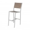 Napa Bar Side Chair - Silver Frame And Gray Seat & Back - Angled - Napa Bar Side Chair - Silver Frame And Gray Seat & Back - Angled