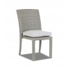Majorca Armless Dining Chair with Cushions in Cast Silver  - Majorca Armless Dining Chair with Cushions in Cast Silver 