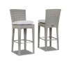 Majorca Counter Stool with cushion in Cast Silver  - Majorca Counter Stool with cushion in Cast Silver 