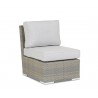 Majorca Armless Club Chair with Cushions in Cast Silver  - Majorca Armless Club Chair with Cushions in Cast Silver 