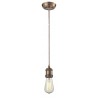 Bare Bulb Stem Pendant - Antique Copper