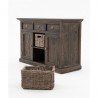 NovaSolo Halifax Mindi Wood Buffet with 2 Baskets - NovaSolo Halifax Mindi Wood Buffet with 2 Baskets